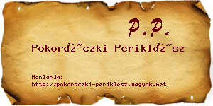 Pokoráczki Periklész névjegykártya